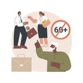 Ageism social problem abstract concept vector illustration. Royalty Free Stock Photo