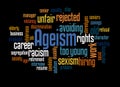 Ageism word cloud concept 3