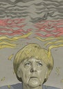 Agela Merkel And The Flag