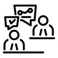 Agency recruiter icon, outline style