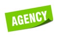 agency sticker. agency square sign. agency