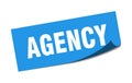 agency sticker. agency square sign. agency