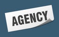 agency sticker. agency square sign. agency