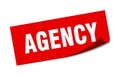 agency sticker. agency square sign. agency