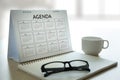 Agenda Activity Information Calendar Events and Meeting Appointment Royalty Free Stock Photo