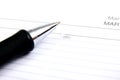Agenda and ball pen Royalty Free Stock Photo