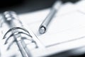 Agenda and ball pen Royalty Free Stock Photo