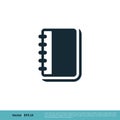 Agenda Book Icon Vector Logo Template Illustration Design. Vector EPS 10 Royalty Free Stock Photo