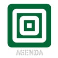 Agenda conceptual graphic icon
