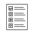 Agenda list  Line Style vector icon which can easily modify or edit Royalty Free Stock Photo