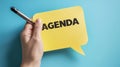 The agenda message note.AI generated image Royalty Free Stock Photo