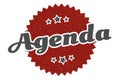 agenda sign. agenda vintage retro label.