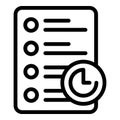 Agenda task schedule icon, outline style