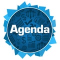 Agenda Blue Business Symbols Circular