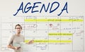 Agenda Timetable Calendar Schedule Graphic Concept Royalty Free Stock Photo