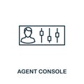 Agent Console outline icon. Thin line concept element from customer service icons collection. Creative Agent Console icon for