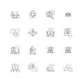 Agent line icons collection. undercover, informant, operative, handler, espionage, surveillance, intelligence vector and