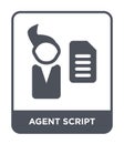 agent script icon in trendy design style. agent script icon isolated on white background. agent script vector icon simple and