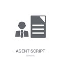 agent script icon. Trendy agent script logo concept on white background from General collection