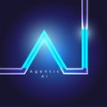 Agentic AI Autonomous Agent Technology Background Royalty Free Stock Photo