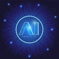 Agentic AI Neural Network Core Technology Background Royalty Free Stock Photo