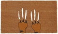 Aggeresive beige color tiger claws on zute / Coir Outdoor Door mat