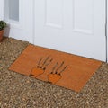 Aggeresive beige color tiger claws on zute / Coir Outdoor Door mat outside home