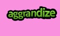 AGGRANDIZE writing vector design on a pink background