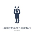 aggravated human icon. Trendy flat vector aggravated human icon Royalty Free Stock Photo