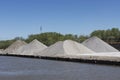 Aggregates on the River Royalty Free Stock Photo