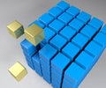 Aggregation concept cube - 3D rendering illustration Royalty Free Stock Photo