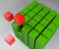 Aggregation concept cube - 3D rendering illustration Royalty Free Stock Photo