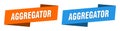 Aggregator banner. aggregator ribbon label sign set