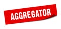 aggregator sticker. aggregator square sign. aggregator