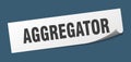 aggregator sticker. aggregator square sign. aggregator
