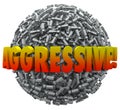 Aggresive 3d Word Exclamation Point Mark Sphere Bold Action