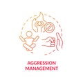 Aggression management concept icon