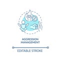 Aggression management concept icon