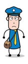 Aggressive Attitude - Postman Cartoon Courier Guy Vector Illustration