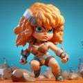 Aggressive Baby Doll Barbarian - 3d Printed G.i. Joe Style Toy