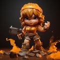 Aggressive Baby Doll Barbarian: 3d Printed G.i. Joe Style Toy