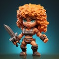 Aggressive Barbarian Baby Doll: G.i. Joe Style 3d Printed Toy