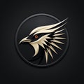 Aggressive Bird Gaming Logo: Black On Black Eagle Logo Royalty Free Stock Photo