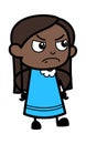 Aggressive Black Girl Cartoon Royalty Free Stock Photo