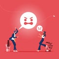 Aggressive business peoples-Abusive relations vector concept