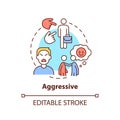 Aggressive concept icon Royalty Free Stock Photo