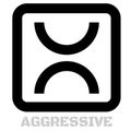 Aggressive concept icon on white Royalty Free Stock Photo