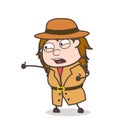 Aggressive - Female Explorer Scientist Cartoon Vector