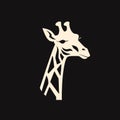 Aggressive Giraffe Silhouette Logo In Modern Stylized Design