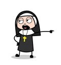 Aggressive Nun Shouting Expression Vector Royalty Free Stock Photo
